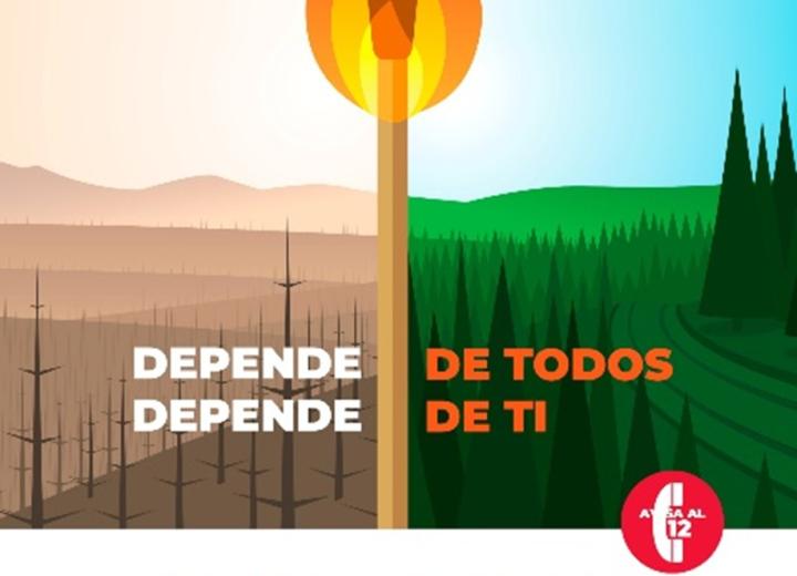 Figura 1. Depende de todos, depende de ti. Centro para la Defensa conta el Fuego