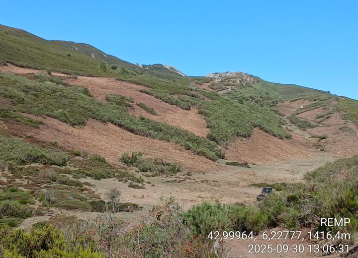 Figura 1. Desbroces realizados en el proyecto AGROFOres  dejando corros de matorral como refugio de fauna. Fuente REMP