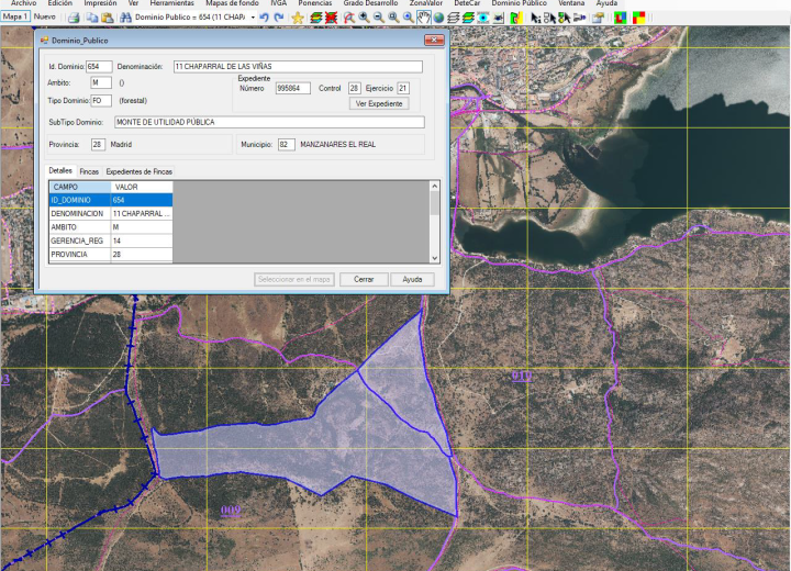 Sistema de información geográfica catastral