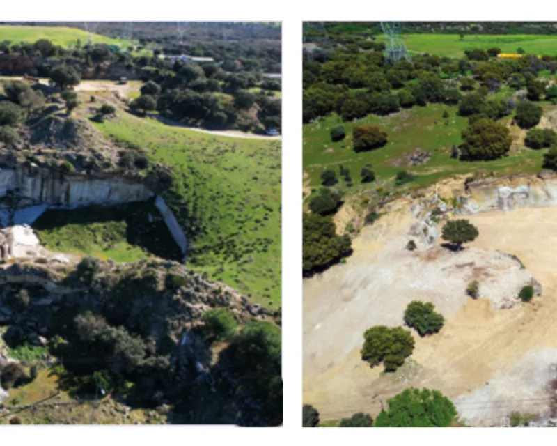 Cantera 2 Antes y después.