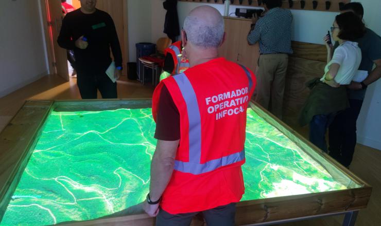 Figura 1. Banco de arena del Centro para la Defensa contra el Fuego (CDF) de León. Fuente CDF