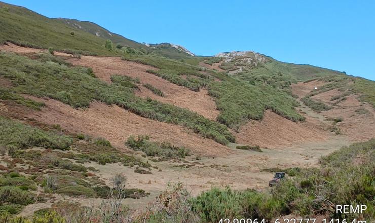 Figura 1. Desbroces realizados en el proyecto AGROFOres  dejando corros de matorral como refugio de fauna. Fuente REMP