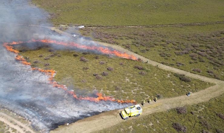 Figura 1. Ejecución de la quema prescrita. CDF. Centro defensa contra el fuego. Junta de Castilla y León.